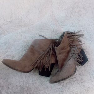 fringed booties size 7.5